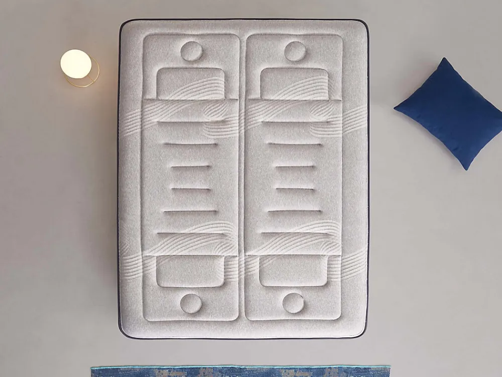 Matelas 140x190 - Épaisseur 30 cm - Jupiter - Blue Latex - Mémoire de forme - 7 zones - Indépendance de couchage - Ferme - Durable>Cosmos