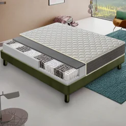 Matelas 90x190 800 ressorts ensachés - Mousse orthopédique 6 cm - Elastique et indéformable - Rigidité H4>Materassiedoghe