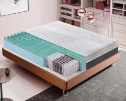 Matelas 120x190 800 ressorts et mémoire de forme - Mémoire de forme 3 cm - Housse amovible - Modèle Bacio>Materassiedoghe Online