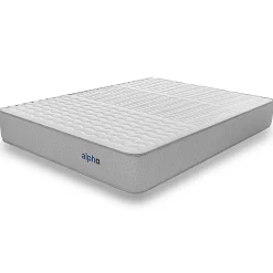 Matelas 140x190 Alpha - Mousse HR - Accueil Blue Latex - Épais 30 cm - 7 zones de soutien - Face été/hiver - Confort Ferme><noscript><img width=