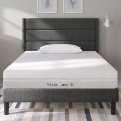 Matelas 90x200 cm - Ergonomique 7 Zones avec Mousse Froide, Confort H2 H3, Housse Amovible Lavable à Fermeture Éclair - Blanc><noscript><img width=