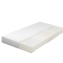 Matelas 90x200 cm - Ergonomique 7 Zones avec Mousse Froide, Confort H2 H3, Housse Amovible Lavable à Fermeture Éclair - Blanc><noscript><img width=