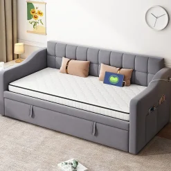 Okwish Matelas 90x200 cm - Matelas Ressorts avec Soutien Lombaire Ergonomique pour Enfant et Ado - Tissu, Métal, Roulé, Blanc* Matelas