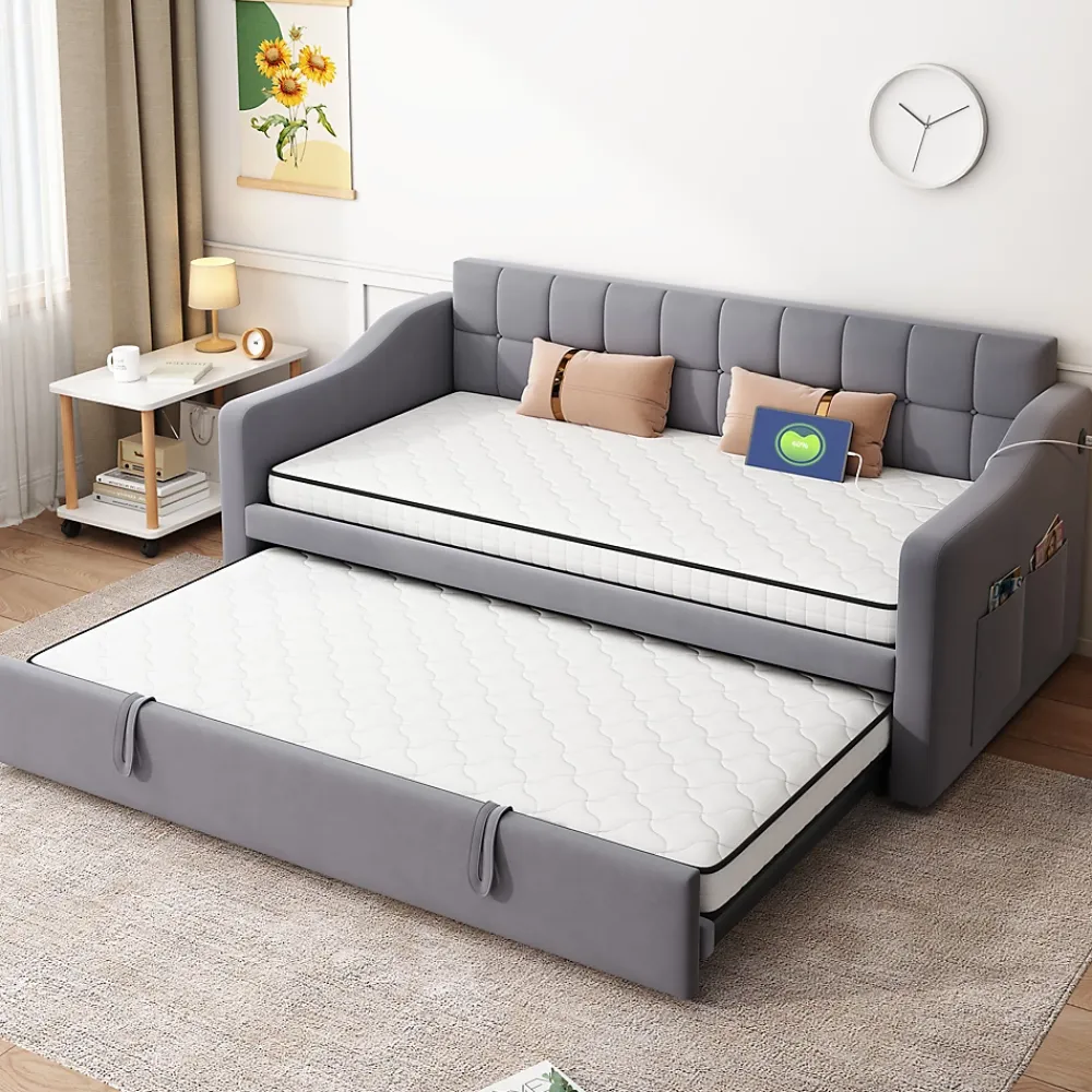 Okwish Matelas 90x200 cm - Matelas Ressorts avec Soutien Lombaire Ergonomique pour Enfant et Ado - Tissu, Métal, Roulé, Blanc* Matelas