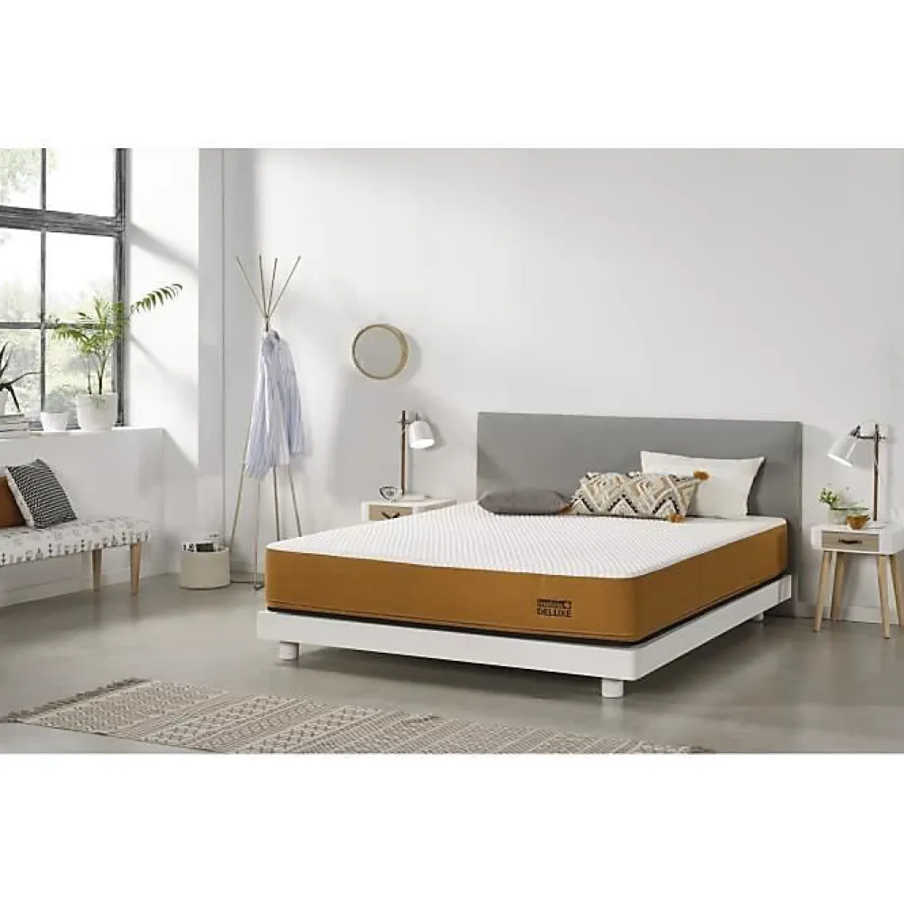 Matelas 140x190 cm de luxe exclusif Mémoire de forme spécial pour surpoids epaisseur 25 cm +/- 2 fermeté moyenne à élevée.>Eccox Best