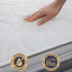 The White Stone Matelas 130x190 cm en Waterfoam hypoallergénique, 16 cm* Matelas