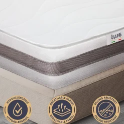 The White Stone Matelas 130x190 cm en Waterfoam hypoallergénique, 16 cm* Matelas
