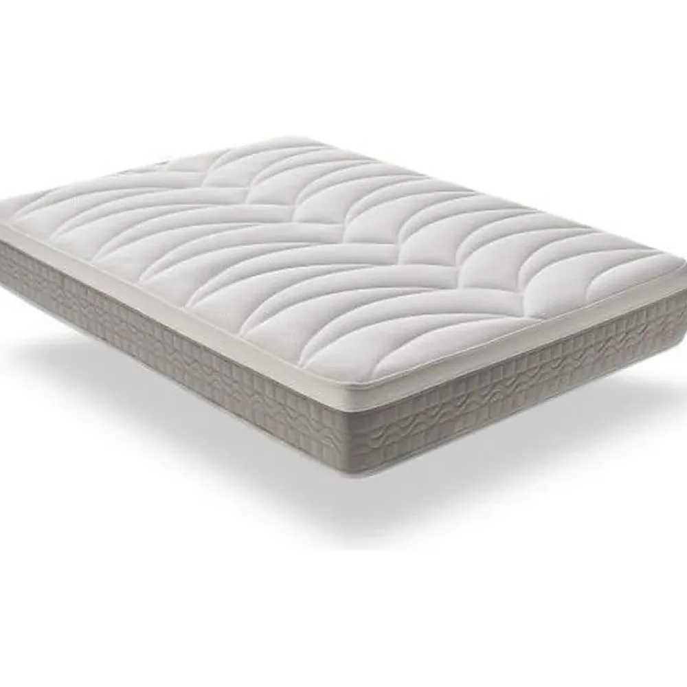 Eccox Matelas 90x190 cm Mémoire de forme Luxury Elite Argent H25 epaisseur 25 cm +/- 2 Haute Fermeté.* Matelas