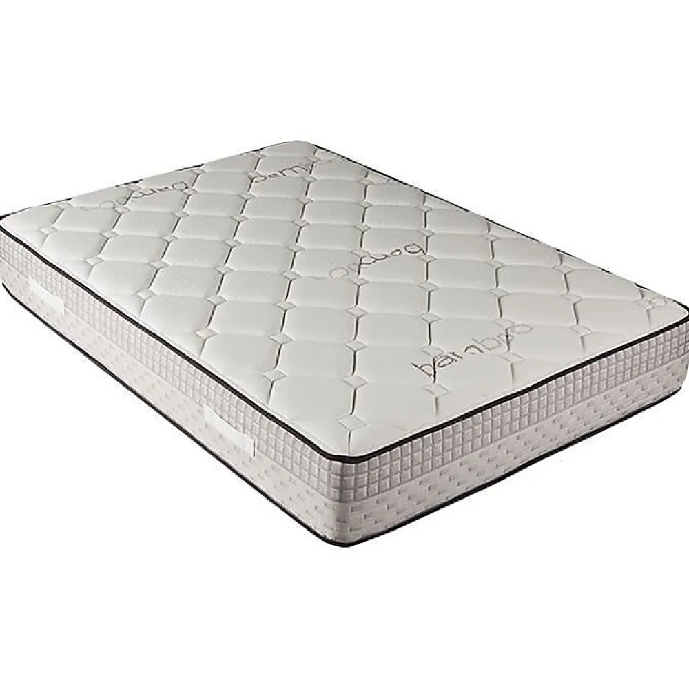 Eccox Matelas 160x190 cm Mémoire de forme Bambou epaisseur 24 cm +/-2 Fermeté Moyenne-Haute.* Matelas