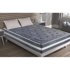Matelas 180x200 cm Mémoire de forme Tourmaline Gris epaisseur 25 cm +/- 2 Haute Fermeté.><noscript><img width=