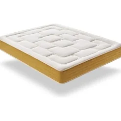 Eccox Matelas 140x190 cm Ressorts Ensachés Elite Gold epaisseur 30 cm +/- 2 Rembourré en Mémoire de forme + Supersoft 5 cm Mi-Ferme. ECC* Matelas