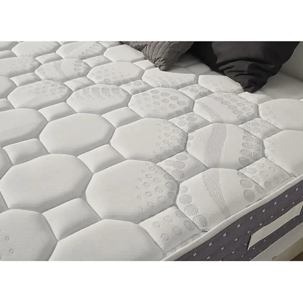 Eccox Matelas 140x190 cm Ressorts Ensachés Memory Nature avec 5cm Gel Mémoire de forme + Graphène + Supersoft epaisseur 30 cm +/-2* Matelas