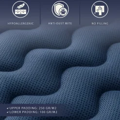 The White Stone Matelas 140x190 cm Waterfoam H20 cm Ferme Moyenne Médical Antiallergique Made in Italy* Matelas