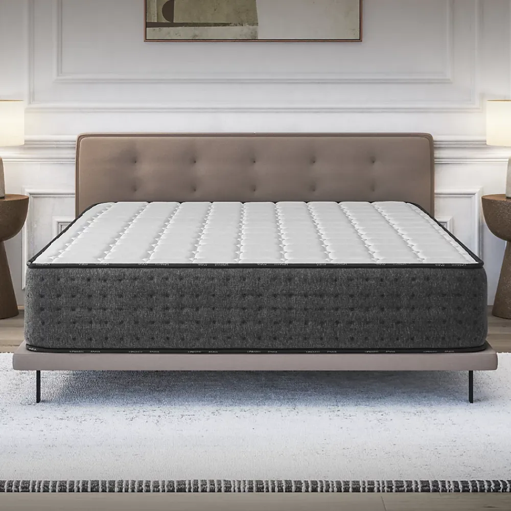 Cosmos Matelas 160x200 Hybride - Mousse HR - Ressorts ensachés - 30 cm - Réversible - Couchage Indépendant - Blue Latex 7 zones - Equinox* Matelas