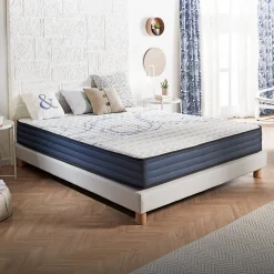 Matelas 160x200 mémoire de forme - Épaisseur 21 cm - Blue Latex - 7 zones de confort - Hypoallergénique - Durable - Perfect Dream>Naturalex Hot