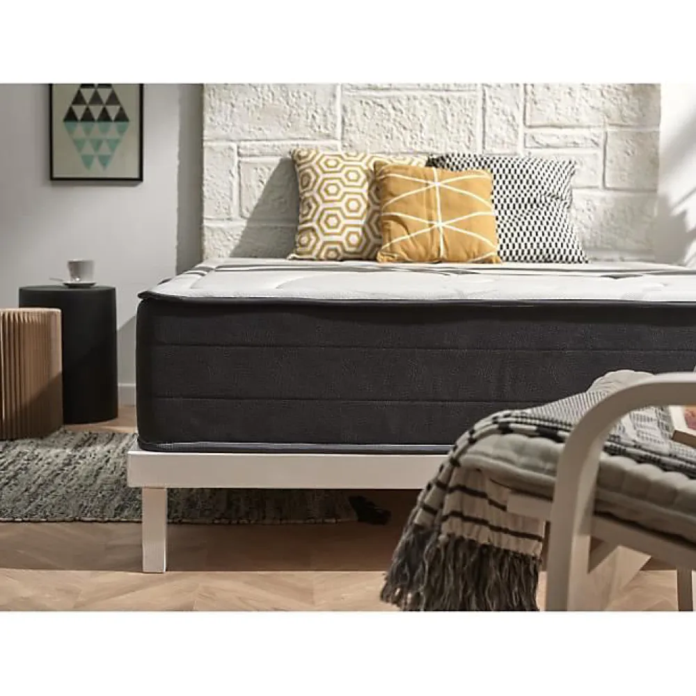Matelas 105x190 Mémoire de formeelastique Memory Graphene Hauteur 30 cm +/-2 Fermeté moyenne-haute.>Eccox Outlet