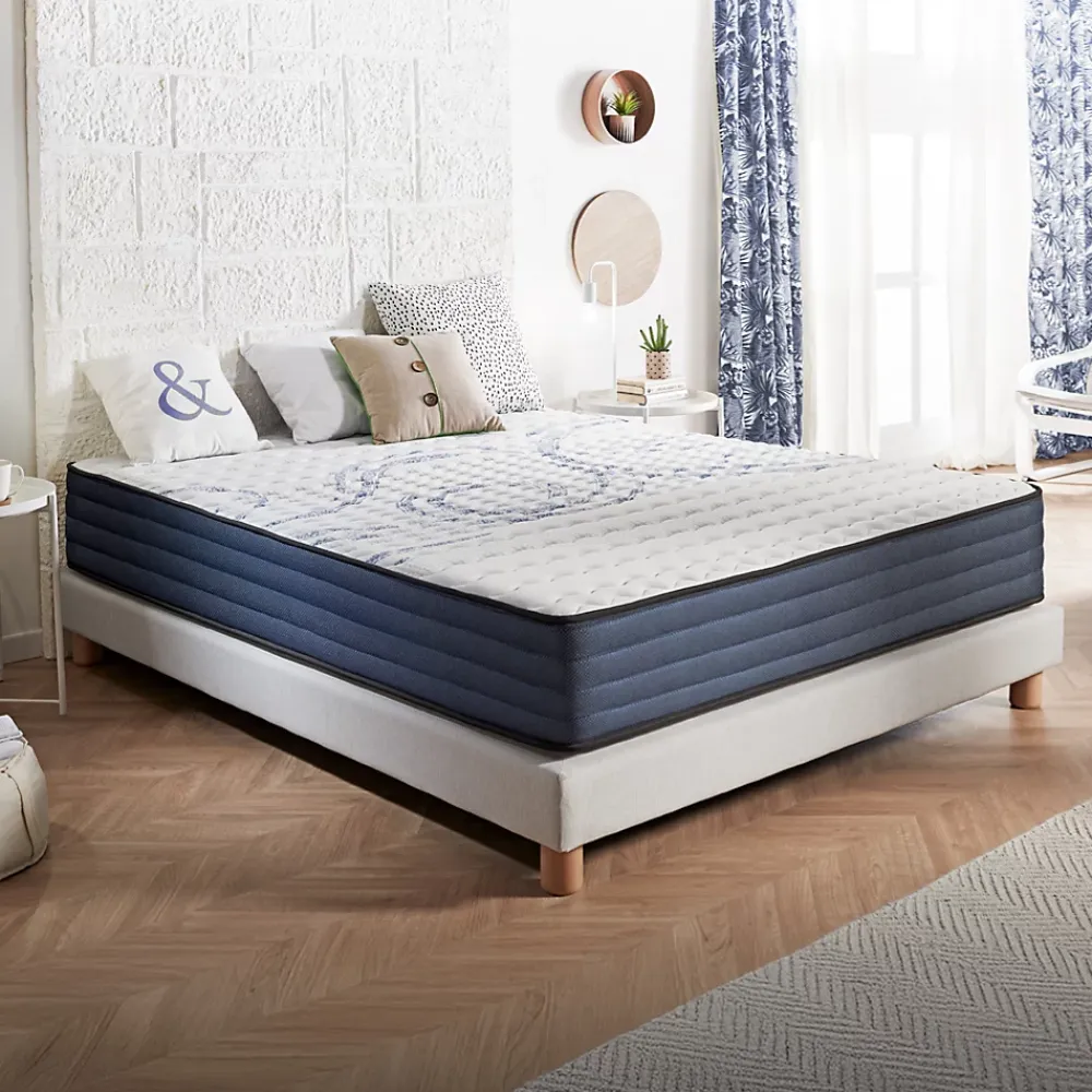 Naturalex Matelas 140x200 mémoire de forme - Épaisseur 24 cm - Blue Latex - 7 zones - Hypoallergénique - Mi-Ferme - Durable - Perfect Dream* Matelas