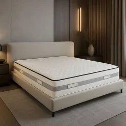 King Of Dreams Matelas 140x190 Mousse à Mémoire de Forme 50 Kg/m3 + Poli Lattex Indéformable - Soutien Très Ferme - Hauteur 23 cm 140 190 King Me* Matelas