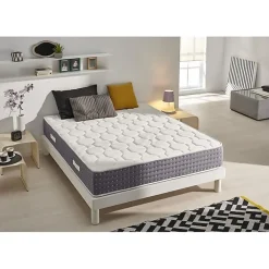 Eccox Matelas 90x180 Ressorts Ensachés Memory Nature avec 5cm Gel Mémoire de forme + Graphène + Supersoft Hauteur 30 cm +/-2 n* Matelas