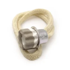 Mèche rechange pour petite lampe catalytique de 100 ml. Compatible avec toutes les marques. Tête en céramique et cordon 100% coton>Mamamanuela