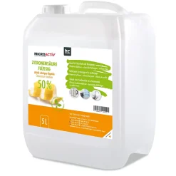 Höfer Chemie Microactiv Acide Citrique Liquide 50% Détartrant Polyvalent 2 x 5 L, Et Économique* Nettoyant Pour Cuisine