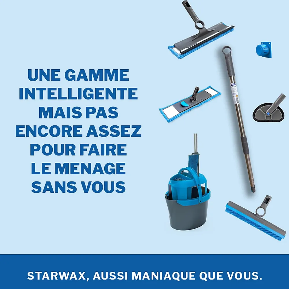 Starwax Microfibre pour balai Clic Système L.24 x l.12 cm* Serpillère