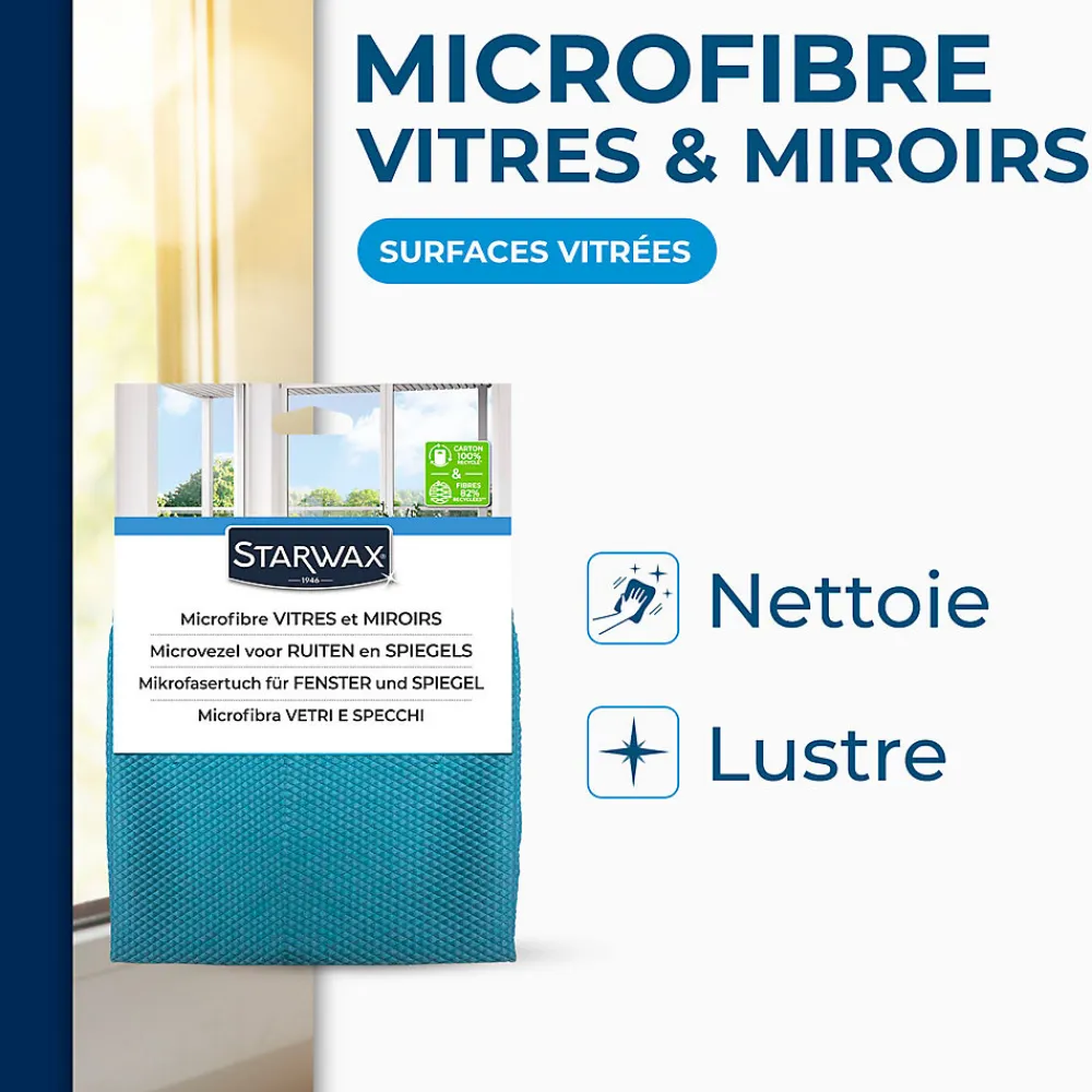 Microfibre pour vitres et miroir>Starwax