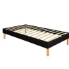 Mina - sommier tapissier noir - pieds de 20 cm pour matelas 80x200 - 13 lattes - ->King Of Dreams Sale