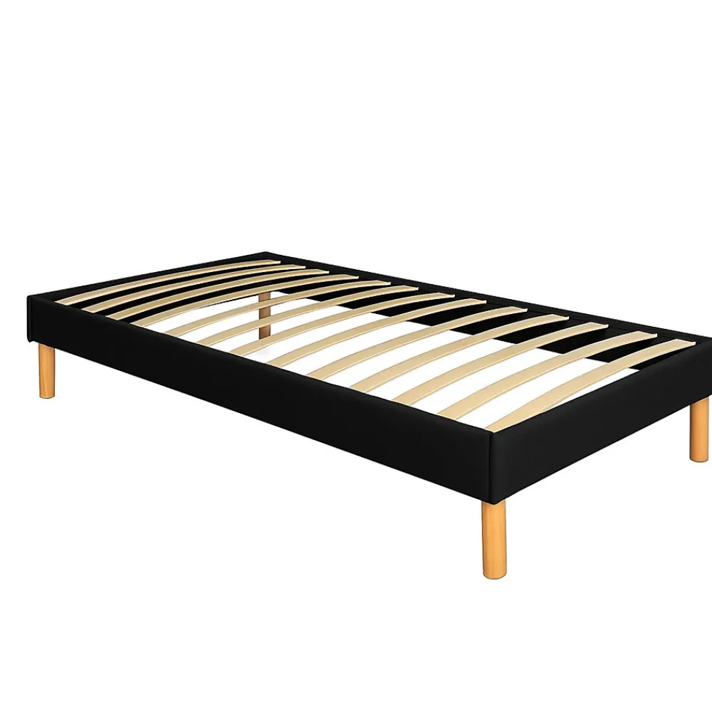 Mina - sommier tapissier noir - pieds de 20 cm pour matelas 80x200 - 13 lattes - ->King Of Dreams Sale