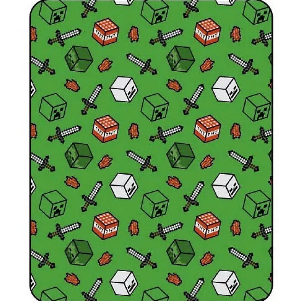 - Couverture motif/style Symboles Multicoloured (150 cm x 110 cm)>MINECRAFT Best