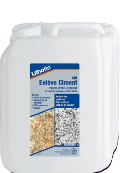 Lithofin MN Enlève Ciment - Enlève ciment pour pierres naturelles - - 5 L* Nettoyant Et Entretien Pour Sol