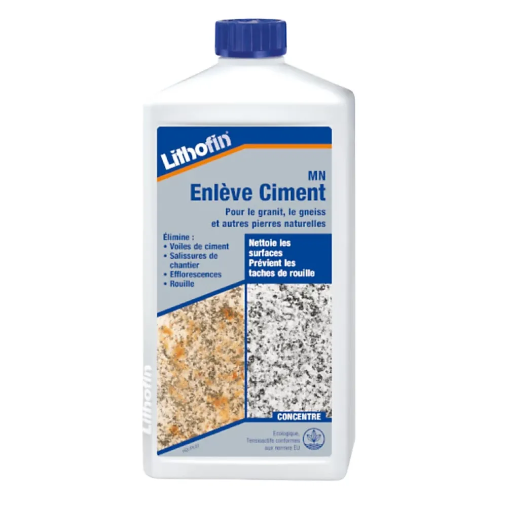 Lithofin MN Enlève Ciment - Enlève ciment pour pierres naturelles - - 1 L* Nettoyant Et Entretien Pour Sol