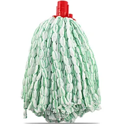 Juanio Mop, serpillère à franges pour balai, recharge vadrouille, tête de rechange de balai en microfibre super absorbante -Hauteur 30 cm* Serpillère