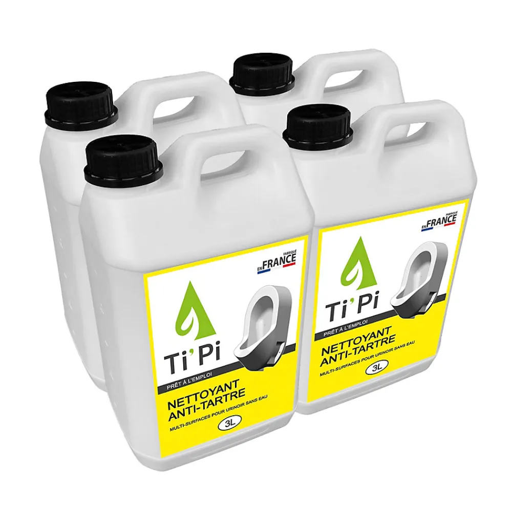 Nettoyant antitartre pour urinoir sans eau 4x3L (recharge) - Compatible avec la valorisation de l'urine au jardin>Ti'Pi Best