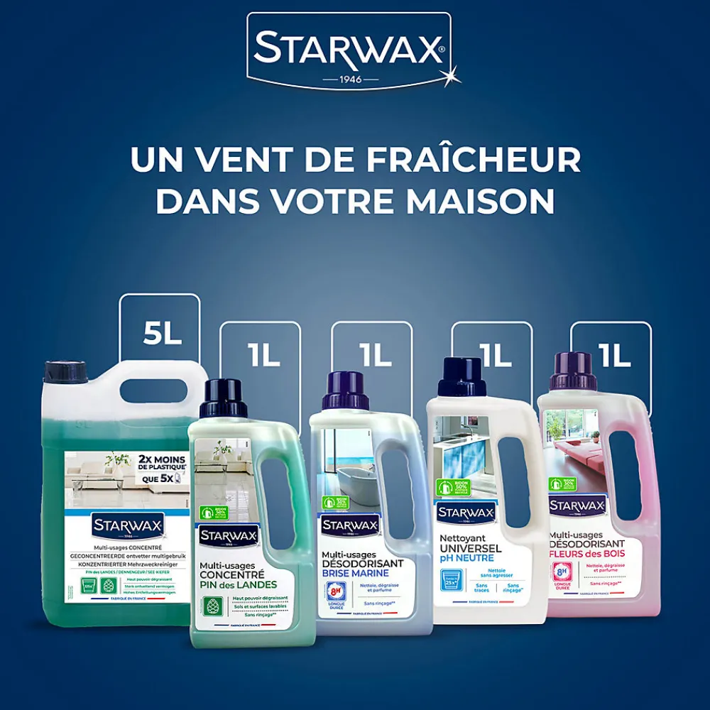 Nettoyant assainissant multi-usages senteur pin des landes 5L>Starwax Discount