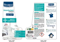 Starwax Nettoyant désinfectant multi-surfaces papaye 1L* Désinfectant