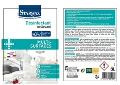 Nettoyant désinfectant multi-surfaces papaye 5L>Starwax Hot
