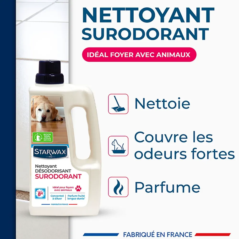 Starwax Nettoyant désinfectant surodorant sols et multi-usages 1L* Nettoyant Et Entretien Pour Sol