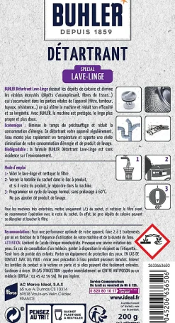 Nettoyant détartrant lave-linge 200g>BUHLER Clearance