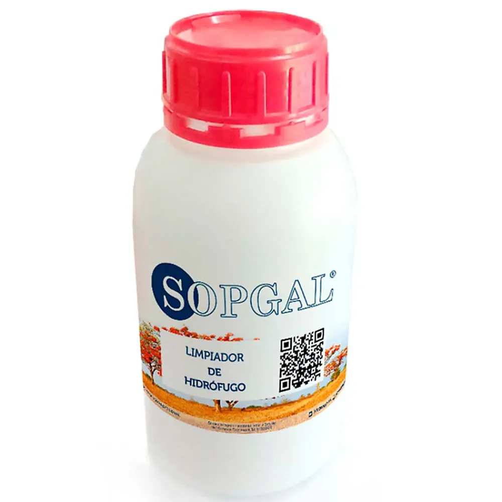 Sopgal Nettoyant hydrofuge (800 ml) pour vitres et métaux non peints. Élimine taches et les éclaboussures causées par produits hydrofuges* Produits De Gros Lessivage