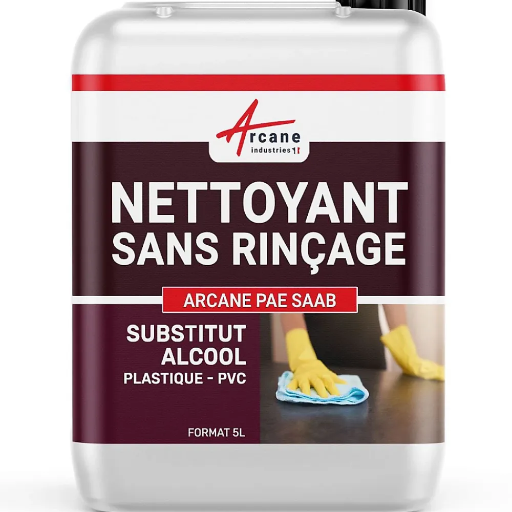 Arcane Industries Nettoyant plastique sans alcool : PVC, PC, téléphone etc... - 5 L -* Produits De Gros Lessivage
