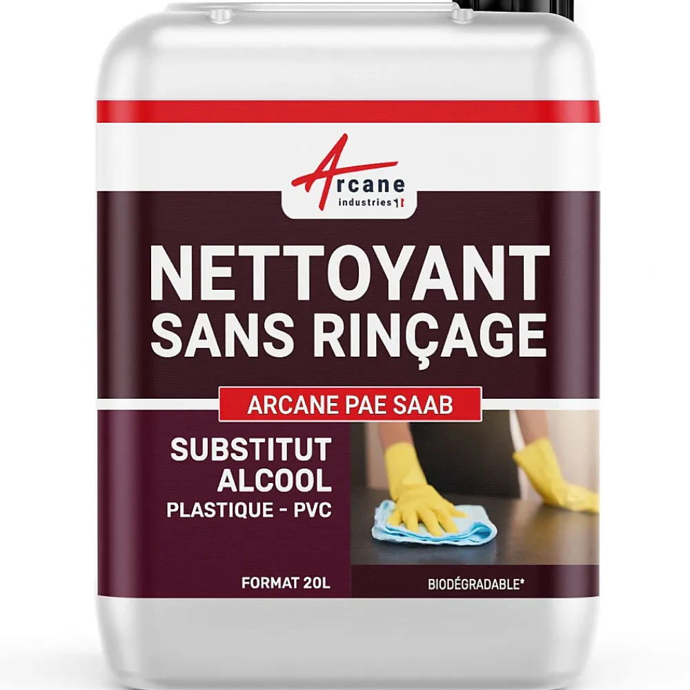 Arcane Industries Nettoyant plastique sans alcool : PVC, PC, téléphone etc... - 20 L -* Produits De Gros Lessivage