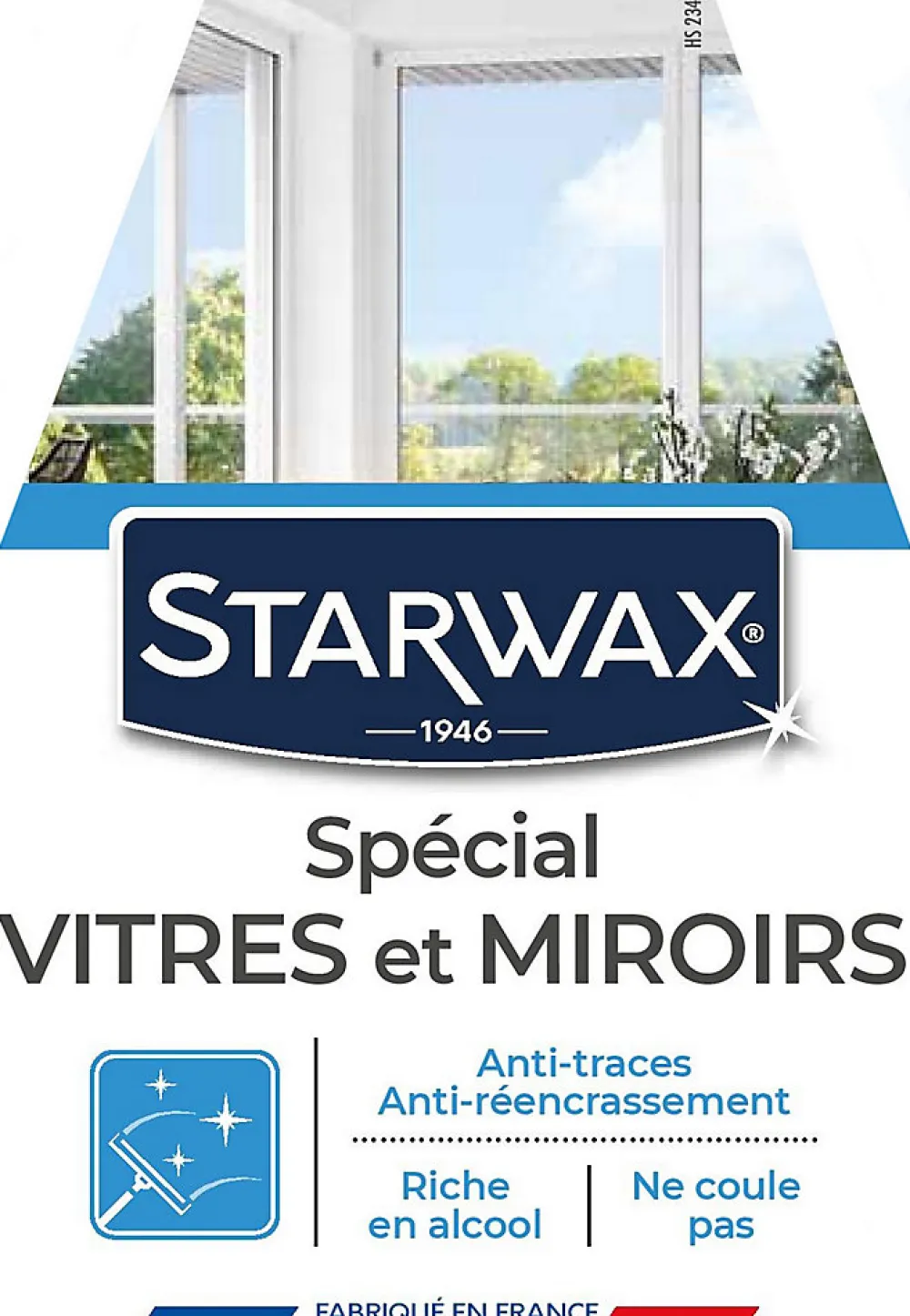 Nettoyant pulvérisateur spécial vitres et miroirs à l'alcool 0,5L>Starwax Discount
