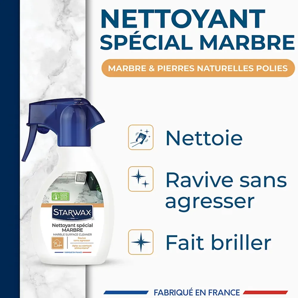 Starwax Nettoyant raviveur marbre et pierres naturelles Stawax 250ml* Nettoyant Et Entretien Pour Sol