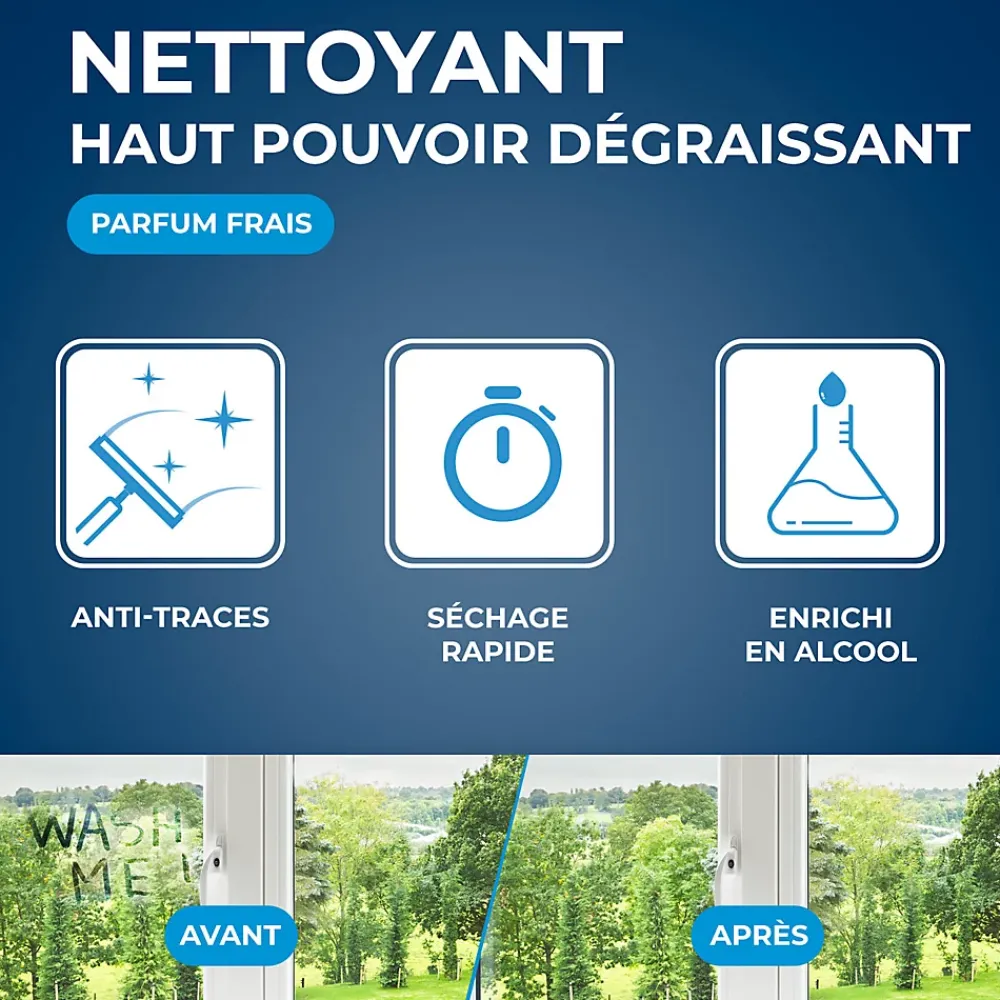Starwax Nettoyant spécial vitres anti-traces à l'alcool 5L* Nettoyant Pour Vitres