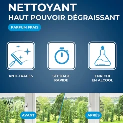 Nettoyant spécial vitres anti-traces à l'alcool 1L><noscript><img width=