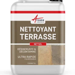 Nettoyant terrasse professionnel rapide pavé autobloquant pierre béton - 5 L ->Arcane Industries