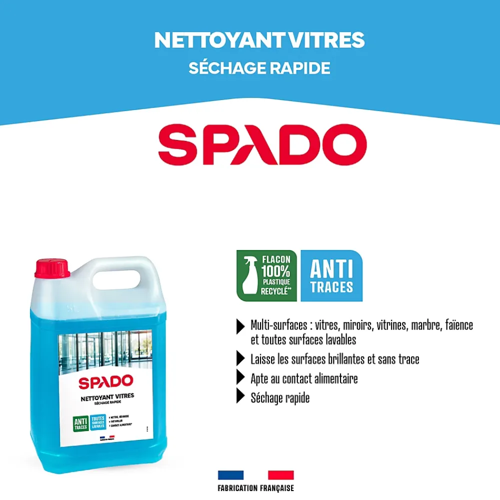 Spado Nettoyant vitres - séchage rapide 5L Sapdo* Nettoyant Pour Vitres