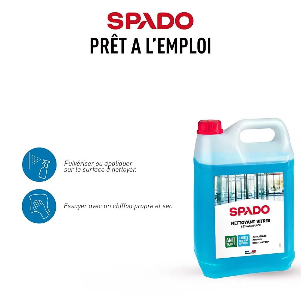 Spado Nettoyant vitres - séchage rapide 5L Sapdo* Nettoyant Pour Vitres