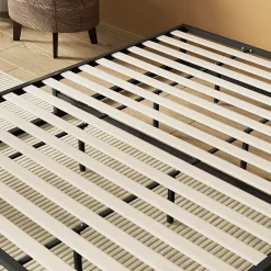November Sleep Lit 180 x 200 cm - Cadre en acier - Lattes en bois* Sommier